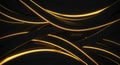 Luxurious dark abstract background with golden curves Royalty Free Stock Photo