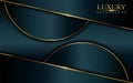 Luxurious dark background combine with golden lines and textured overlap layer design Royalty Free Stock Photo