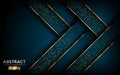 Luxurious dark navy green background with golden lines