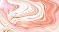 Luxurious delicate golden pink marble texture. The stripes are white and pink. Vector abstract shiny pattern. Elegant