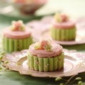 Luxurious Drapery-inspired Cakes With Pink And Green Frosting