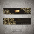 Luxurious floral banner template set design