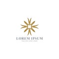 Luxurious floral logo template for brand identity