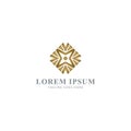 Luxurious floral logo template for brand identity