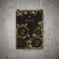 Luxurious floral poster template design