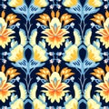 Luxurious Floral Seamless Pattern In Polish Folklore Style