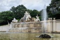 Luxurious fountain Neptune Brunnen In the park of SchÃÂ¶nbrunn Palace