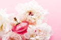 Luxurious fragrance bottle as chic perfume product on background of peony flowers, parfum ad and beauty branding