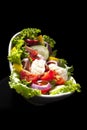 Luxurious fresh vegetable salad.