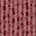 Luxurious garden burgundy roses and cosmos flowers on a pink background in a light translucent strip over the pattern. Royalty Free Stock Photo