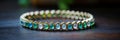 Luxurious gemstone bracelet showcasing vibrant opals in elegant design. Generative AI