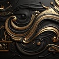 Luxurious geometric Arabesque background in brown and gold