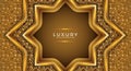 Luxurious geometric backgrounds with a combination of modern gold ornaments with a blank space in the middle for your text. Eps10