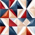 Luxurious geometric pattern with red, white, and blue shapes (tiled)