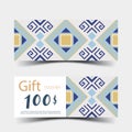 Luxurious gift vouchers set. Colorful design, on white background.