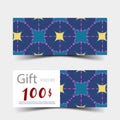 Luxurious gift vouchers set. Colorful design, on white background. Royalty Free Stock Photo