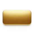Luxurious gold bar on a pure white background Royalty Free Stock Photo