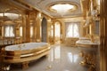 Luxurious Gold bath. Generate Ai