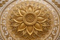 3D Gold Mandala Flower Pattern Royalty Free Stock Photo
