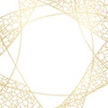 Luxurious Gold Geometric Frame Background Royalty Free Stock Photo