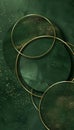 Luxurious gold and green circle design template for visually striking and elegant aesthetics Royalty Free Stock Photo