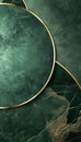 Luxurious gold and green circle template for visually striking and elegant design projects Royalty Free Stock Photo