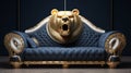 Luxurious Gold Head Bear Sofa Design With Futuristic Classical Style Royalty Free Stock Photo