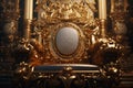 Luxurious gold pattern on a royal throne conveying