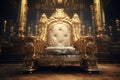 Luxurious gold pattern on a royal throne conveying