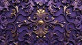 Luxurious Gold and Purple Baroque Ornamentation