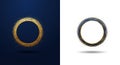 Luxurious golden circular frames dark and light theme Royalty Free Stock Photo