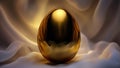luxurious golden easter egg on marble surface Royalty Free Stock Photo