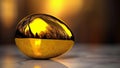 luxurious golden easter egg on marble surface Royalty Free Stock Photo