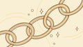 Luxurious Golden Interlocking Chain Links Pattern, vector design Generative AI Royalty Free Stock Photo