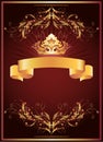 Luxurious golden ornament and crown