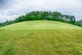 Luxurious golf courseon a cloudy day Royalty Free Stock Photo