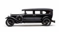 Luxurious Gothic Hearse: Antique Black Car With Streamline Elegance Royalty Free Stock Photo