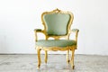 Luxurious green classical style Armchair sofa couch in vintage r