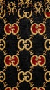 Luxurious Gucci Seamless Texture. Classic Iconic Pattern in Rich, High-Quality Fabric Look Royalty Free Stock Photo