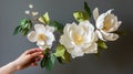 Luxurious Hand-painted Paper Flower Bouquet With Hyperrealistic Details