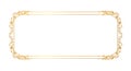 Elegant golden ornamental rectangular frame design Royalty Free Stock Photo