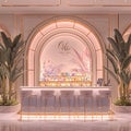 Luxurious Hotel Lobby Bar - Exclusive Cocktail Lounge Royalty Free Stock Photo