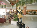 Luxurious hotel lobby in the city of Cairo Egypt Africa.