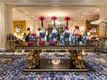 Luxurious hotel lobby interior of Ritz Carlton Tianjin. China