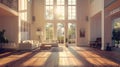 luxurious house with high ceilings Royalty Free Stock Photo