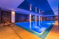 Luxurious indoor swimming pool Royalty Free Stock Photo