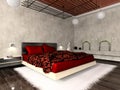 Luxurious interior of bedroom Royalty Free Stock Photo