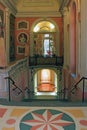 Luxurious interior of the Palace on the island of Isola Bella on lake Maggiore in Italy