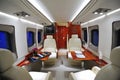 Luxurious interior of Sikorsky H-92 passenger helicopter at Singapore Airshow