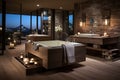 Luxurious interior in the spa salon.